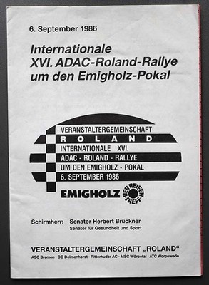 Ausschreibung Roland Rallye Bremen 1986