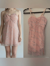 Art Stone Dance Costume pink mesh slip dress lyrical 2380 LA-Large adult