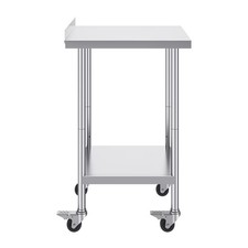 24x24x40" Stainless Steel Work Table w/Wheels, Adj. Height, Food Prep