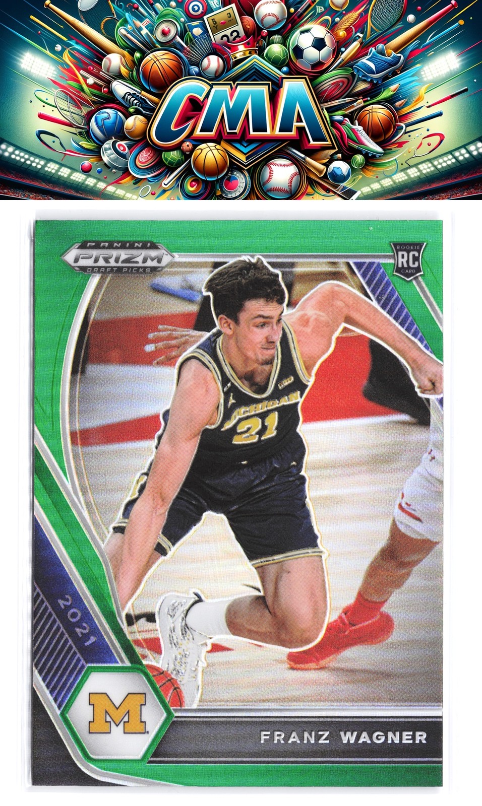 2021 Panini Prizm Draft Picks #9 Franz Wagner Green
