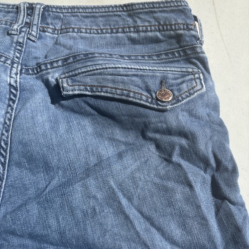 Old Navy abgeschnittene Jeansshorts Damengröße 12 blau Denim mittlerer Bund - Bild 6 von 6
