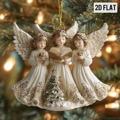 Christmas Angel Ornament Acrylic Religious Holiday Christian Decor Gift Heaven