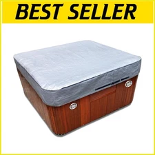 Durable 170G Polyethylene Hot Tub Cover 84"x84" - Adjustable & User-Installable