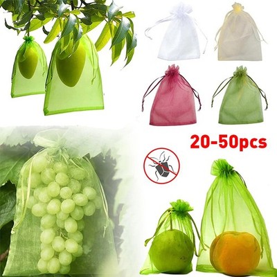 100Stk Trauben Schutz Taschen Obst GemÜSe Insekten Netz Beutel Aufbewahrungs DE
