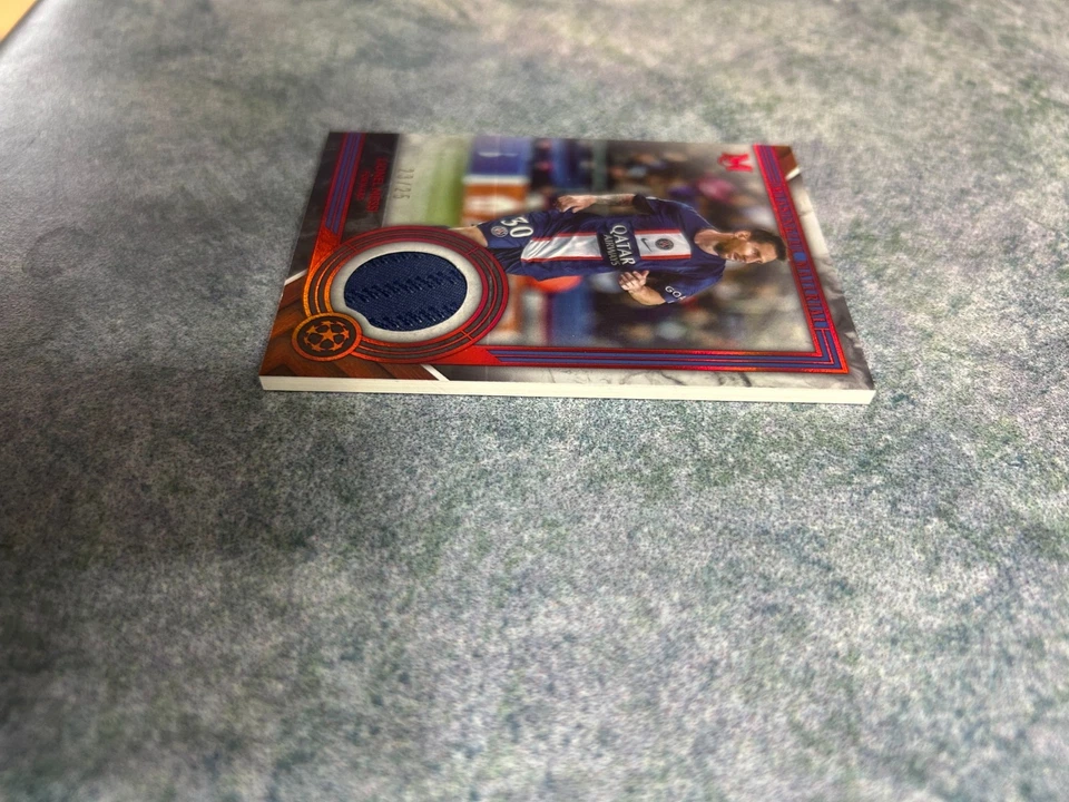 Lionel Messi 23/25 Meaningful Material Relic PSG Topps Museum UCL 2022/23 Patch - Image 4 of 4