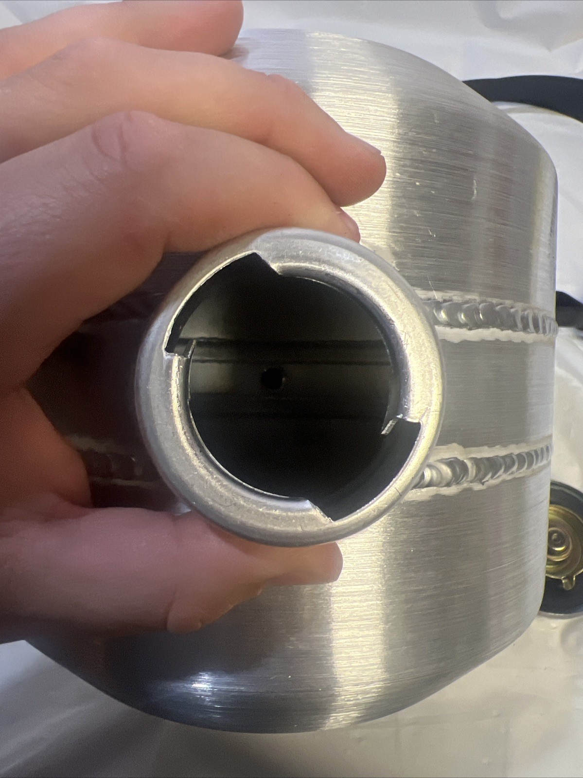 8'' x 8'' Fuel Tank With Baffle 1.75 Gallon 1/4 NPT Round Gas Tank Aluminum Spun