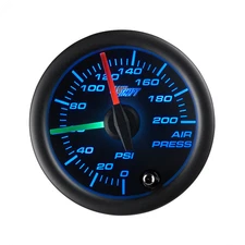 Slightly Used Black 7 Color Dual Analog Air Pressure Suspension Gauge w Sensors