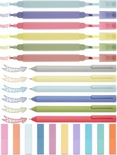 NiArt Bible Note-Taking Kit 6 Dual Tip 1 Count Pack of 12 , Candy colors