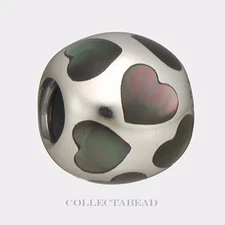 Authentic Pandora Sterling Silver Black MOP Love Me Bead 790398MPB *SPECIAL!!!