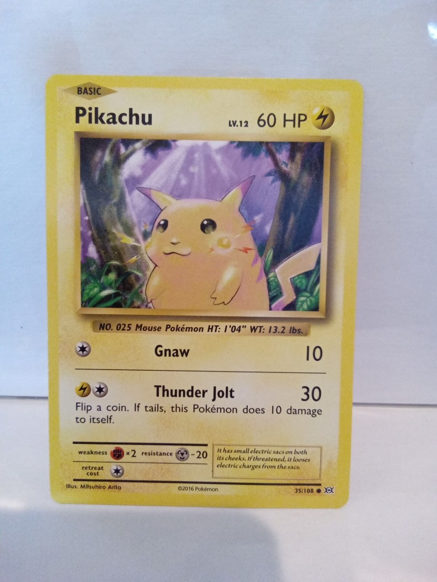 2016 Pokemon - PIKACHU - Basic 35/108 LV.12 60 HP NO. 025 Mouse