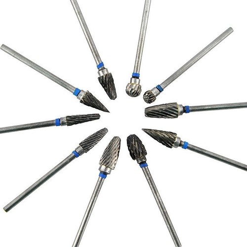 10 piezas taladros de pulido de laboratorio dental rebabas de carburo de acero tungsteno 2,35 mm - Imagen 3 de 3
