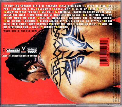 Busta Rhymes Anarchy 2000 OG CD 1st Press Album Rap Hiphop