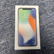Apple iPhone X Silver 256GB Empty Box With Paper Inserts
