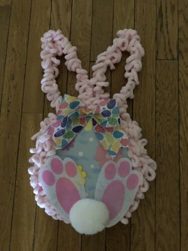 Easter Bunny rabbit Wreath wall door hanging home decor - Picture 2 of 5