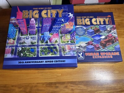 Big City 20th Anniversary Jumbo Edition Board Game Inc Urban Upgrade Expansion 