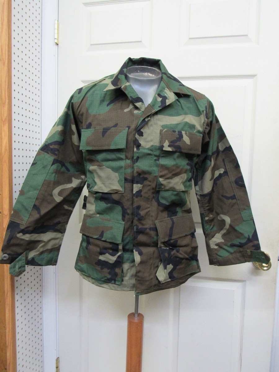US Army Pantaloni Campo Bdu Nycohot Meteo Woodland Mimetico Medio
