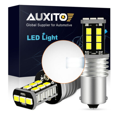 Canbus Error Free BA15S 1156 P21W Back Up Reverse Light 6500K White LED BulbS ED