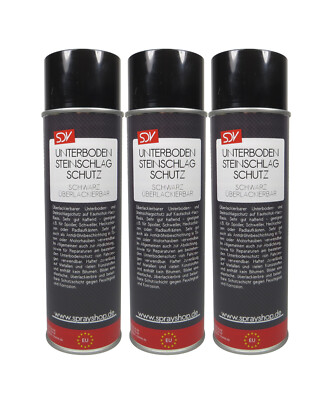 3x Unterbodenschutz Spray schwarz ÜBERLACKIERBAR 500ml bitumenfrei  Antidrön