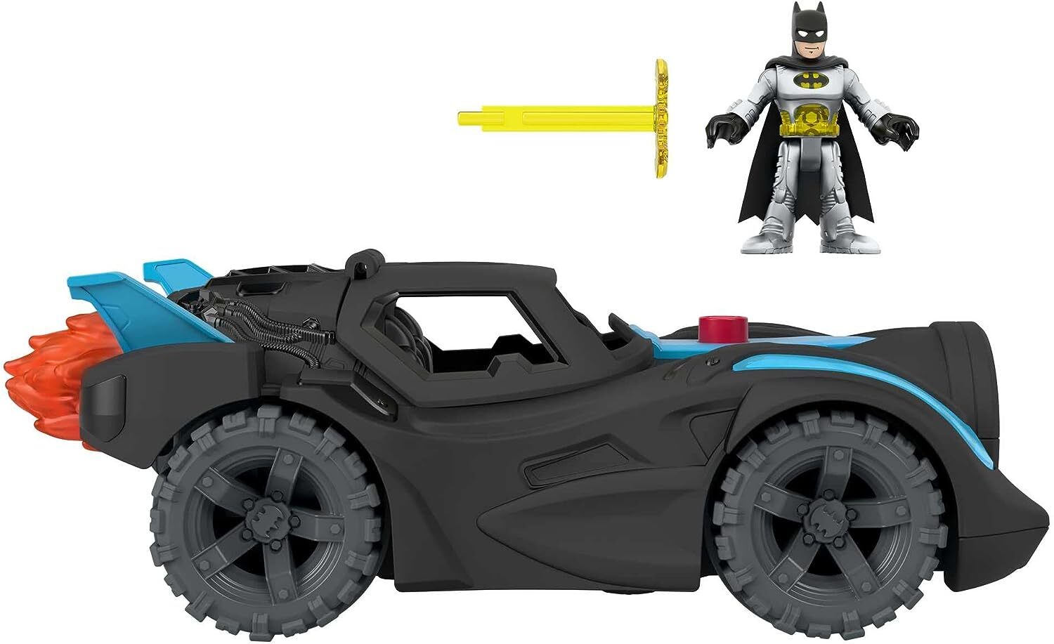 Бэтмобиль Fisher-Price Imaginext DC Super Friends с подсветкой и звуками, Бэтмен