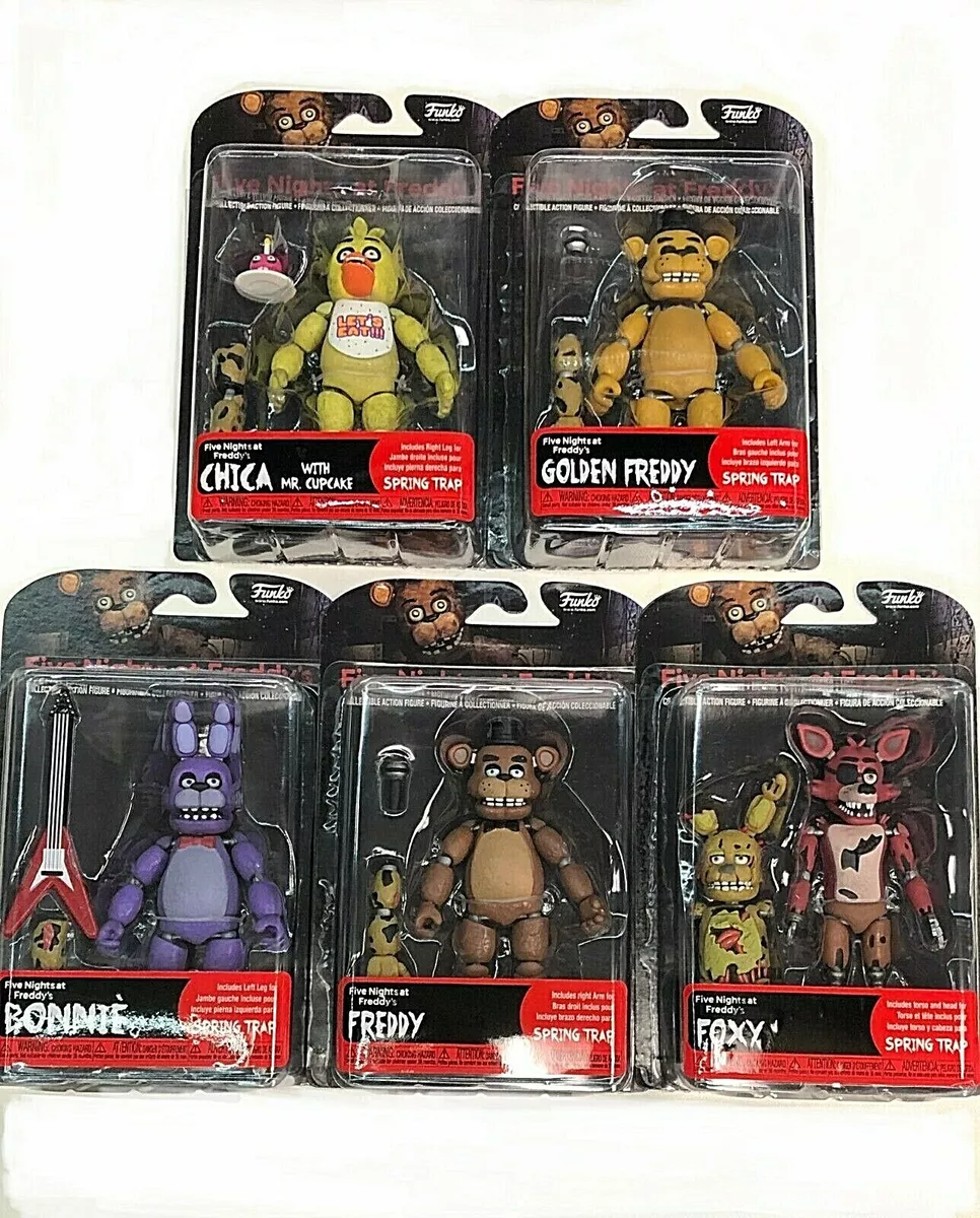 Funko FNAF FREDDY FOXY CHICA GOLDEN FREDDY BONNIE Figure Set 5