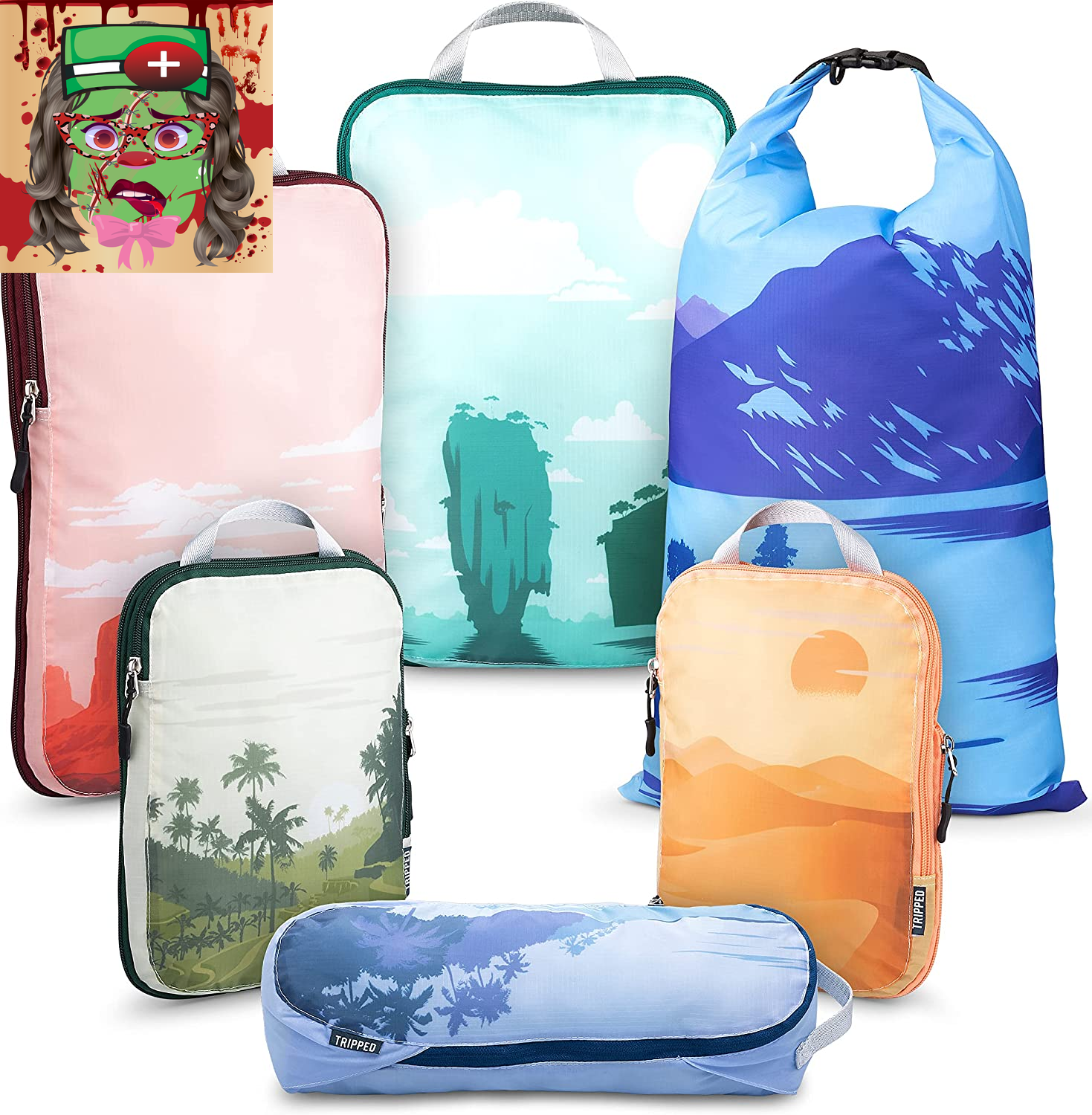 Compression Packing Cubes for Travel-Luggage and Backpack Organizer Packaging Cu