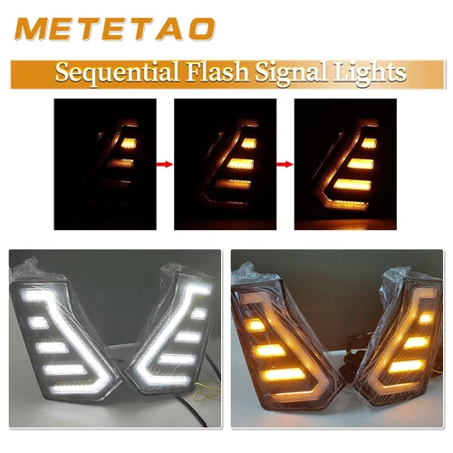 For Toyota Tacoma 2024 2025 Front Fog Light Side Grille Daytime Running Lamp DRL - Picture 10 of 15
