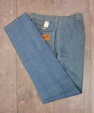 VTG 1960s NOS Wrangler Tapered Leg Brushed Cotton Jeans Sz 28x34 60s