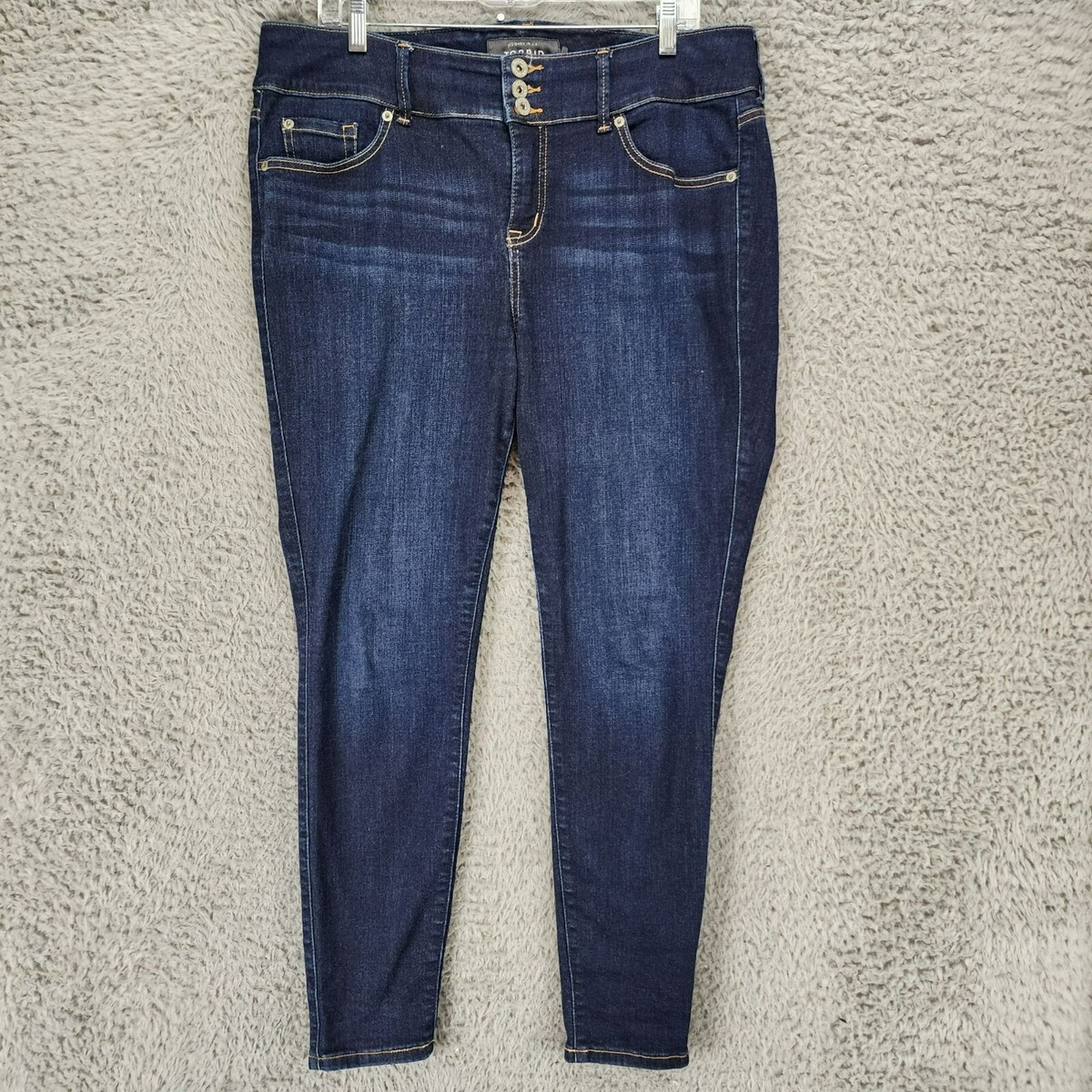 Torrid Jeans Womens 16 Petite Dark Wash Stretch High Rise Shaping Skinny