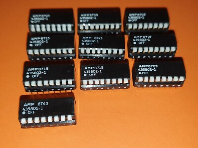 10x DIP-Schalter 8-polig 90° Codierschalter RM 2,54mm