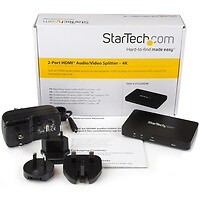 StarTech 4K HDMI 2-Port Video Splitter, 4K 1x2 HDMI Splitter with Solid Aluminum - Picture 4 of 5