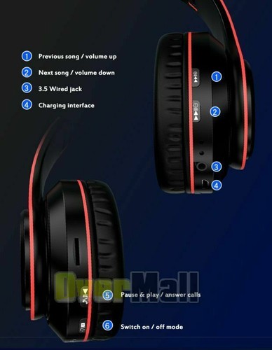 Auriculares estéreo plegables Bluetooth 5.0 inalámbricos regalos - Imagen 11 de 16
