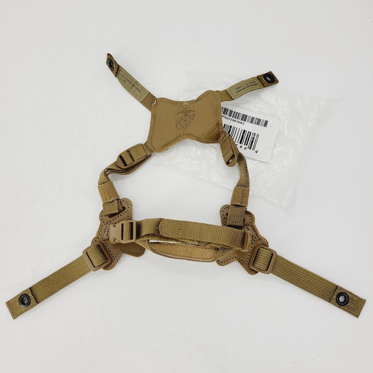 USMC LHW Chin Strap Medium/Large Coyote Lightweight Marine Corps
