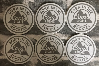 COORS HELLE BIERDECKEL/UNTERSETZER (X6) - NEU/VERSANDKOSTENFREI.