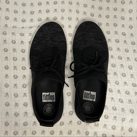 【fitflop】 (W) F-Sporty Uberknit Sneakers Black FitFlop F-Sporty ÜBERKNIT™ Slip-On Sneaker - 21137303 | HSN