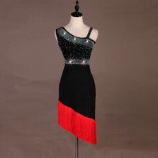 Latin Dance Dress Salsa Tango Cha cha Ballroom Rhinestone Competition Dress 450