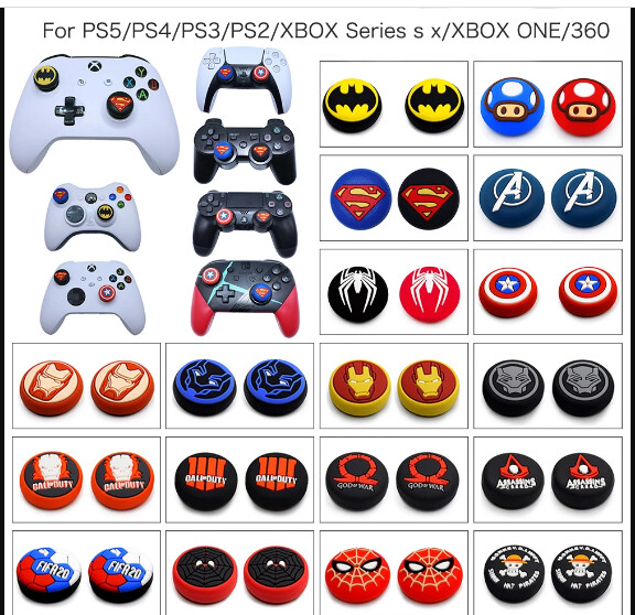 2X FUNDA MANDO PS5 PS4 XBOX NINTENDO SWITCH GOMAS JOYSTICK THUMB GRIPS  SILICONA
