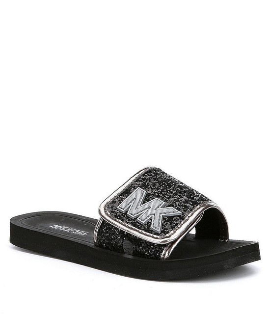 michael kors sparkle slides