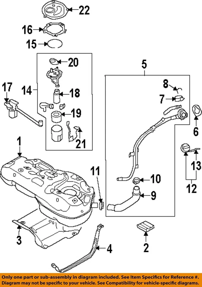 Used Fuel Tank fits: 2012 Hyundai Tucson Grade A Foto 3 de 4