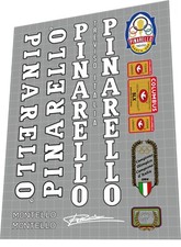 SET DECALCOMANIE TELAIO PINARELLO MONTELLO 1991 CONTORNO BIANCO/NERO con COLUMBUS SLX