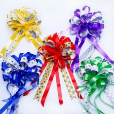 10PCS Pois Grande Tirare Fiocco Nastri Regalo Imballaggio Fiore Nozze Auto Decor