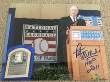 PAT GILLICK SIGNED 2011 HALL OF FAME INDUCTION 8X10 PHOTO PHILLIES BLUE JAYS