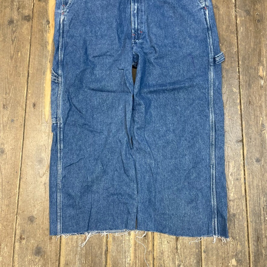Dickies Dungarees Denim Y2K Carpenter Workwear Overalls, Washed Blue, 38" image 7