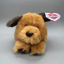 SWIBCO Vintage Puffkins 6606 FETCH Dog Brown Soft Round Beanie Ball Plush Tag