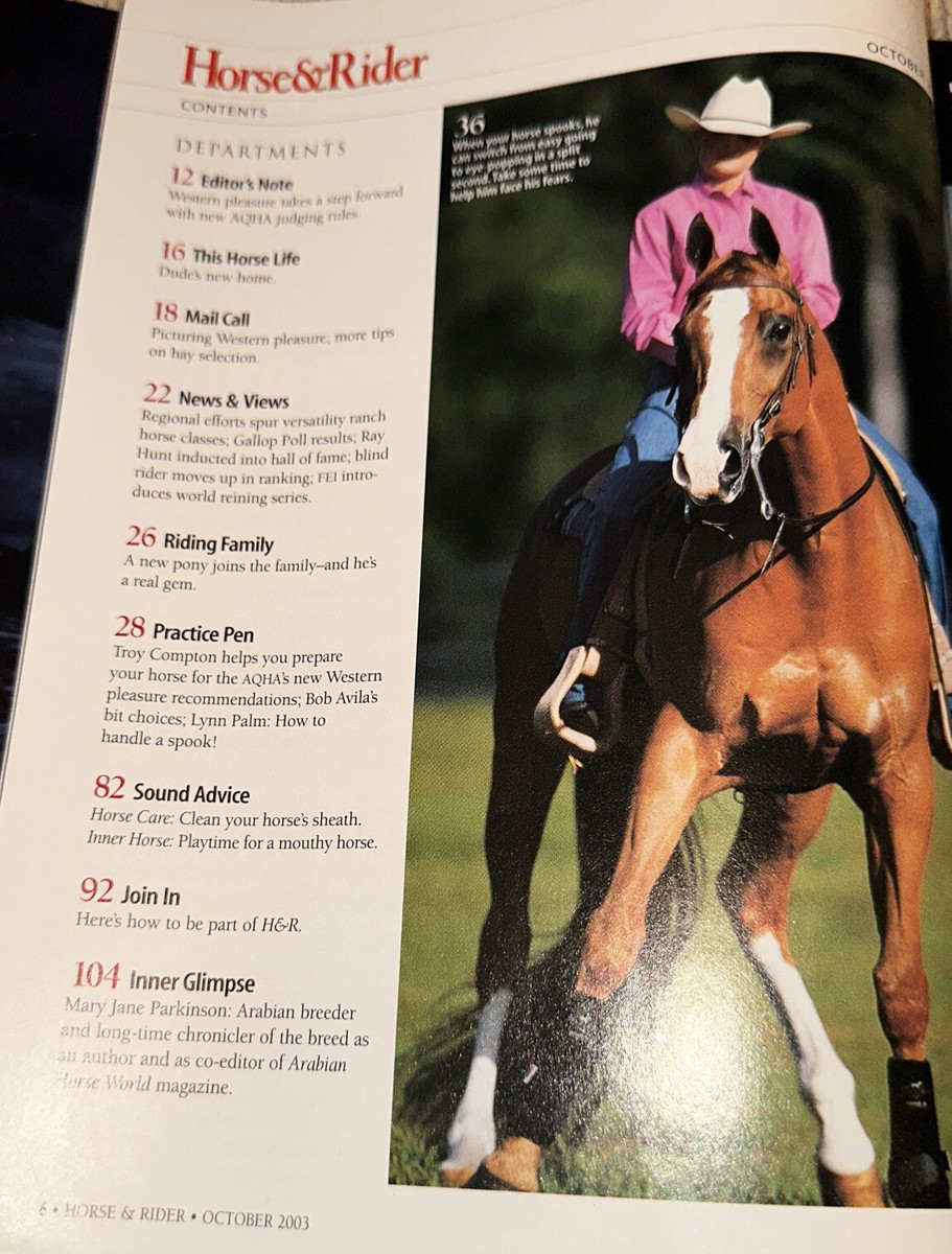 Horse & Rider Magazine - October 2003 Linda Patell I Footing