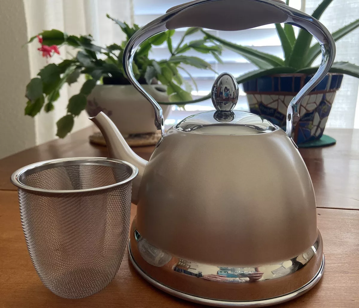 Wolfgang Puck Stainless Steel Petite Kettle and Tea Pot with