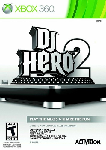 XBOX 360 DJ Hero 2 Video Game 50 cent lady gaga daft punk janet jackson flo rida