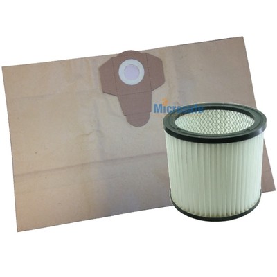 10 Staubsaugerbeutel + Faltenfilter ALDI WORKZONE Nass- & Trockensauger 25 Liter