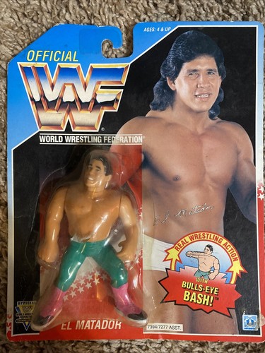 WWF Hasbro El Matador Tito Santana ON CARD WWE HAL...
