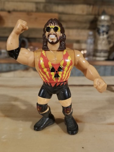 VERY RARE NEAR MINT WWF Hasbro Adam Bomb Green Car...