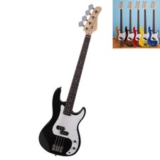 US Basswood Burning Fire Style Electric Bass Guitar 20Frets 4 Strings With Cable
